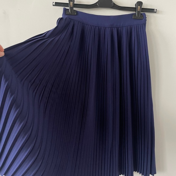 Ava & Aiden Pleated A-Line Skirt - Deep Blue - Picture 2 of 5